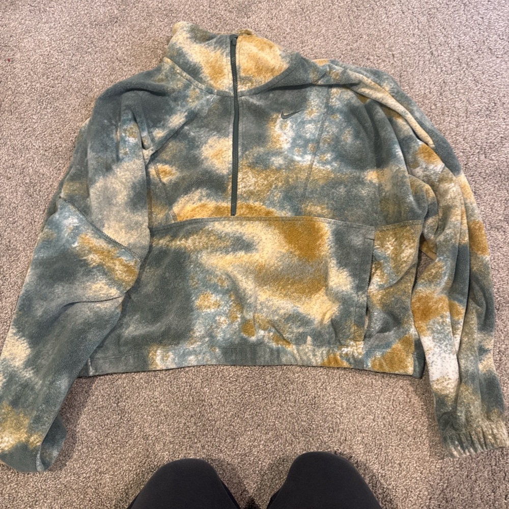 Nike Therma-Fit Tie Dye Half Zip Fleece Pullover – Women’s Medium - Picture 2 of 4